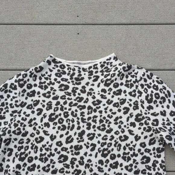 Loft Mock Neck Animal Print Tunic Sweater - Picture 7 of 13